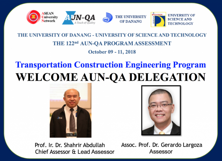Chào mừng Đoàn đánh giá AUN-QA lần thứ 122