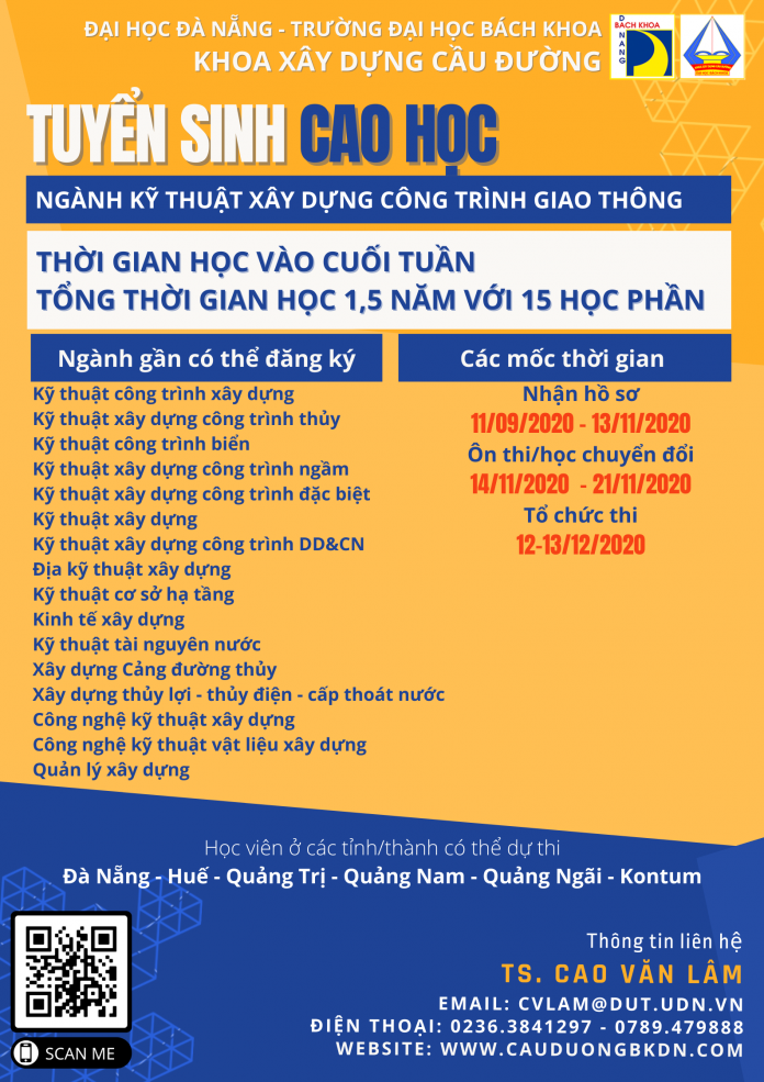 Thông báo tuyển sinh đào tạo trình độ thạc sĩ  năm 2020 - Khóa 42