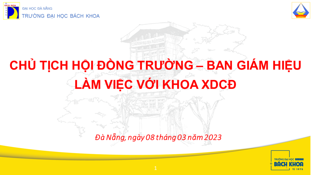 Lãnh đạo trường Đại học Bách khoa làm việc với khoa Xây dựng Cầu đường về kế hoạch công tác năm 2023